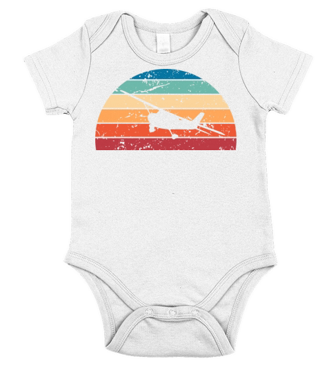 Retro Flying Sunset Vintage fly Sunrise Short Sleeve Baby One-Piece