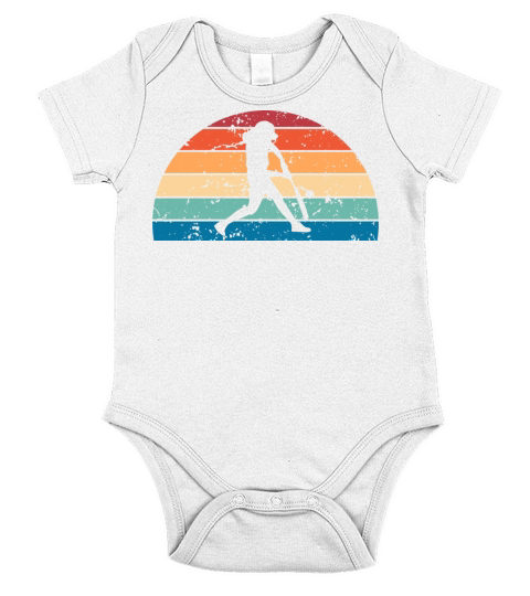 Retro Softball Sunset Vintage sports Sunrise Short Sleeve Baby One-Piece