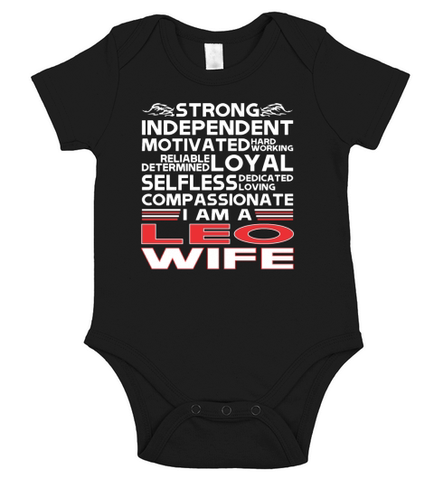 Strong Independent Motivates Leo Wife LIMTED EDITION Short Sleeve Baby One-Piece