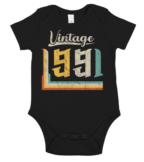 Vintage 1991 Birth Year 30th Birthday 90s Retro Short Sleeve Baby One-Piece