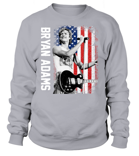 Discover Cool Bryan Adams American Flag Sweatshirt Unisex