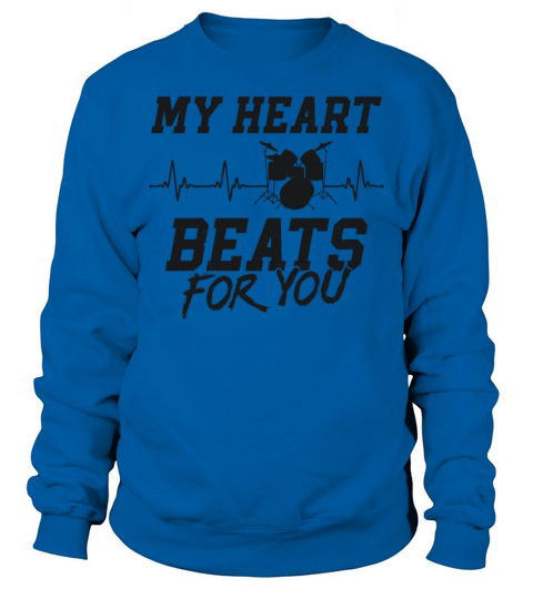 Drummer Drum Set Vintage Heart My Sweatshirt Unisex