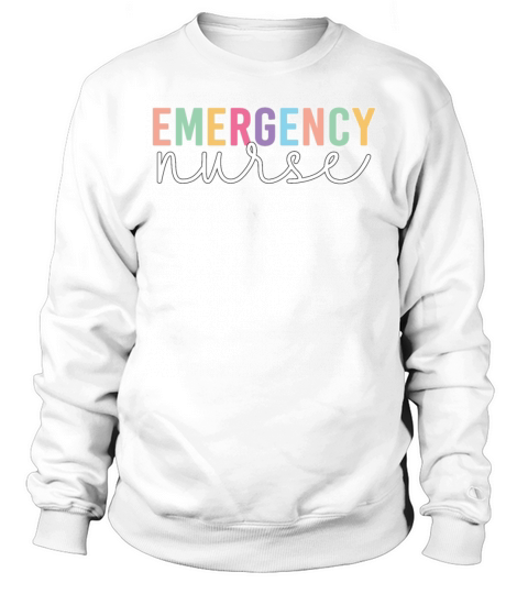 Emergency Nurse Retro Nursing Vintage ER Nurses Sweatshirt Unisex