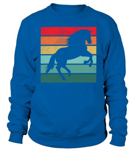 Girls Horse Riding Shirt Vintage Retro Sweatshirt Unisex