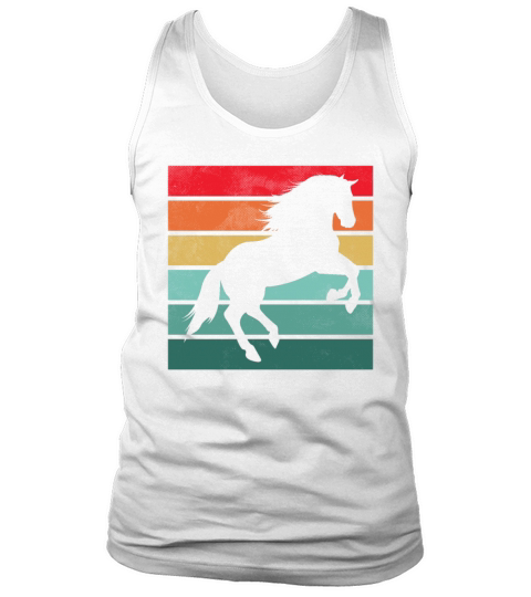 Girls Horse Riding Shirt Vintage Retro Tank Top Unisex