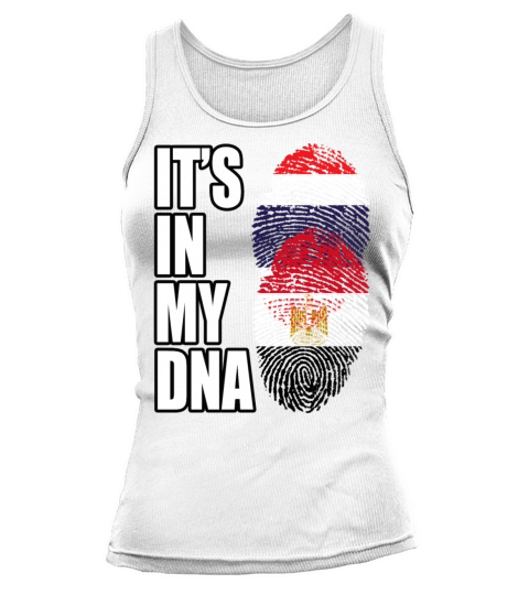 Thai And Egyptian Vintage Heritage DNA Flag Tank top Woman