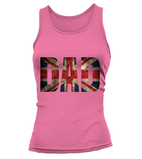 UK Flag Dad T-Shirt Vintage Retro Happy Father Day Tank top Woman