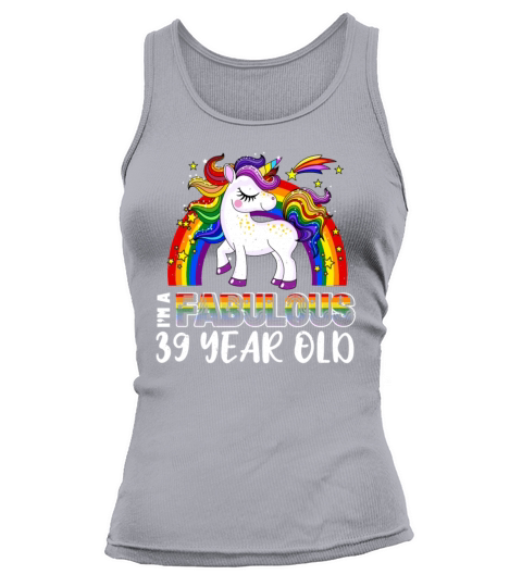 Unicorn Age 39 Years Gay Pride LGBT Pride Month Tank top Woman