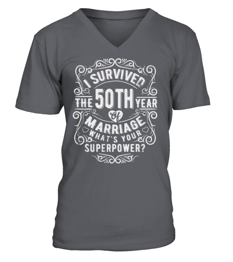 Anniversary Gift 50th - 50 years Wedding Marriage T-Shirt V-Neck T-shirt