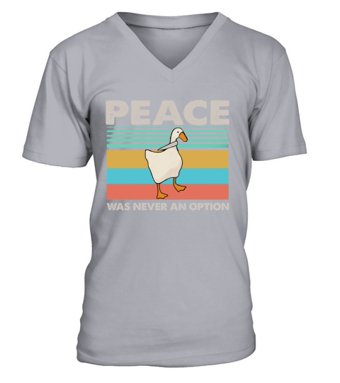 Duck Peace Was Never An Option Vintage Shirt V-Neck T-shirt