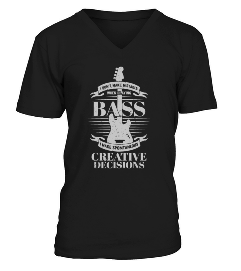Funny Bass Guitar Music Bassist Gift V-Neck T-shirt