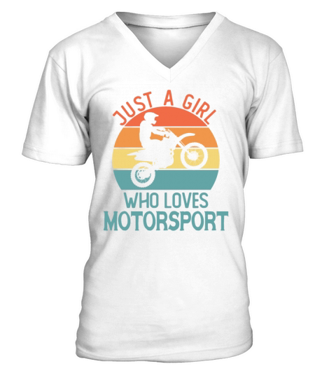 Just A Girl Who Loves Motorsport V-Neck T-shirt