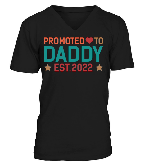 Mens Funny 1st Time Dad EST 2022 Father V-Neck T-shirt