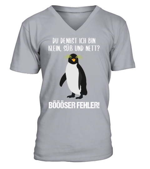 Penguin Small Sweet Nice Funny Quote Gift V-Neck T-shirt