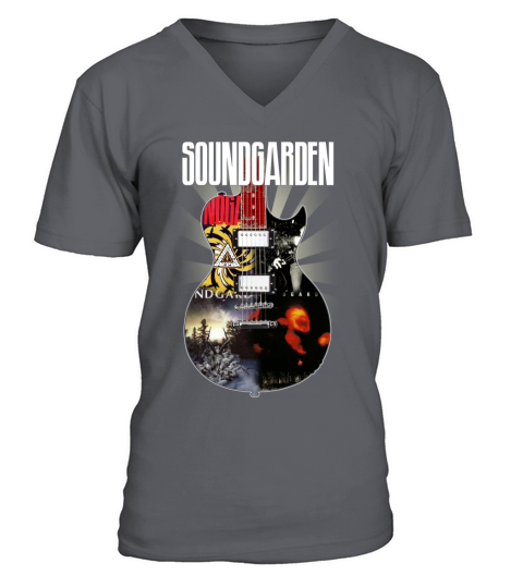 Soundgarden Guitar V-Neck T-shirt