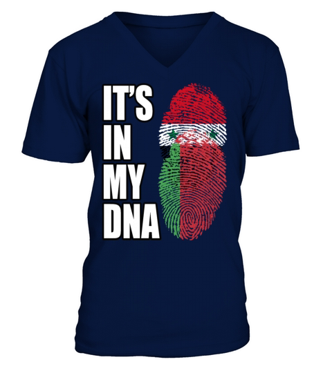 Syrian And Belarusian Vintage Heritage DNA Flag V-Neck T-shirt