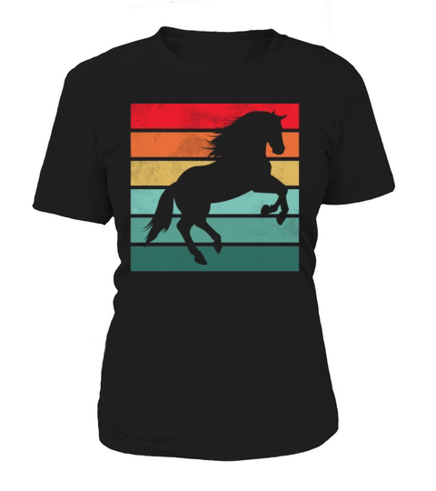 Girls Horse Riding Shirt Vintage Retro Women's T-Shirt