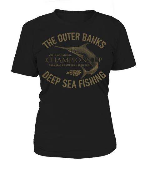 Outer Banks Deep Sea Fishing OBX Vintage Gold Women's T-Shirt
