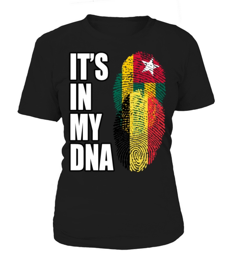 Togolese And Belgian Mix Heritage DNA Flag Women's T-Shirt
