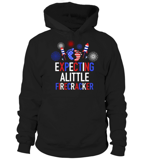 4th of July Pregnancy Announcement Matching Hoodie Unisex