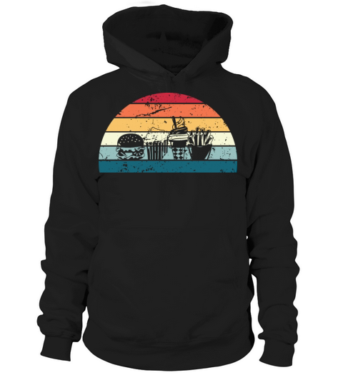 Retro Eating Sunset Vintage Foodie Sunrise Hoodie Unisex
