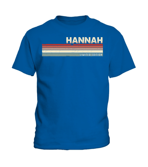 Hannah Funny Retro Vintage Name surname 80s 90s Kids T-Shirt