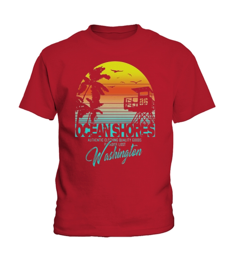 ocean shores washington beach shirt Kids T-Shirt