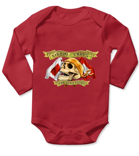 Army Signal Corps Tshirt Long Sleeve Baby One-Piece