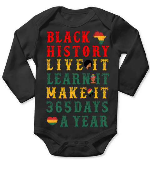 Black History Month 2022 Long Sleeve Baby One-Piece