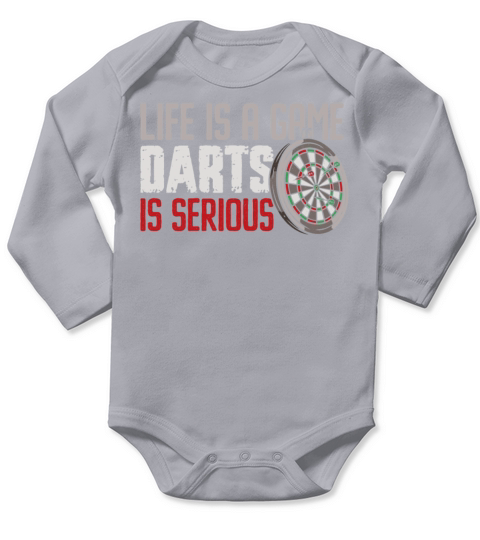 Darts Board Vintage Life Is A Game Long Sleeve Baby One-Piece