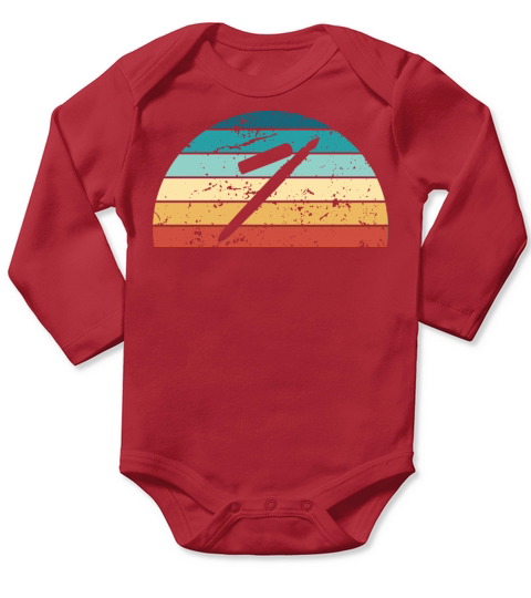 Retro Calligraphy Sunset Vintage Typography Long Sleeve Baby One-Piece