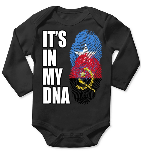 Somali And Angolan Vintage Heritage DNA Flag Long Sleeve Baby One-Piece