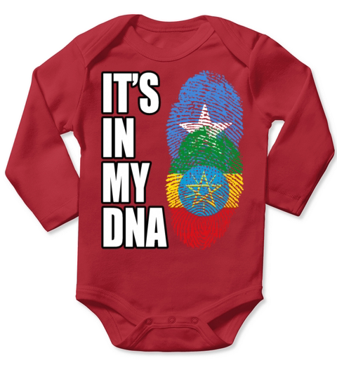 Somali And Ethiopian Vintage Heritage DNA Flag Long Sleeve Baby One-Piece