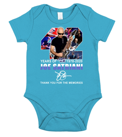42 years of Joe Satriani 1978-2020 signature shirtn Short Sleeve Baby One-Piece