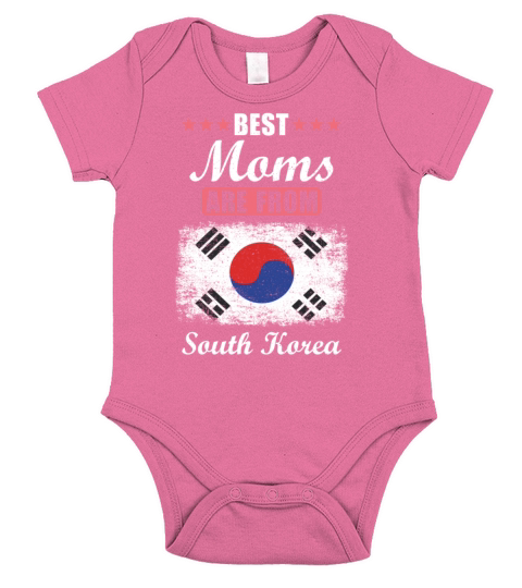 Best Moms are from South Korea Short Sleeve Baby One-Piece