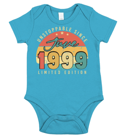 Birth Month June 1999 Short Sleeve Baby One-Piece