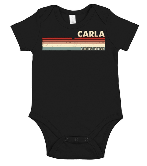 Carla - Funny Retro Vintage Name 80s 90s Short Sleeve Baby One-Piece