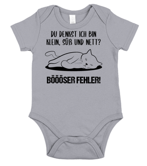 Cat Small Sweet Nice Bad Mistake Quote Gift Short Sleeve Baby One-Piece