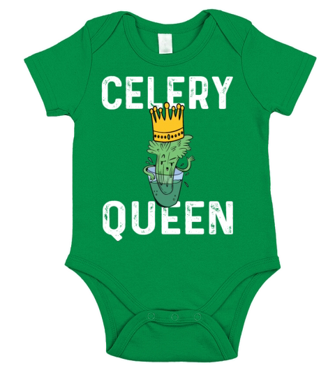 Celery Queen Short Sleeve Baby One-Piece