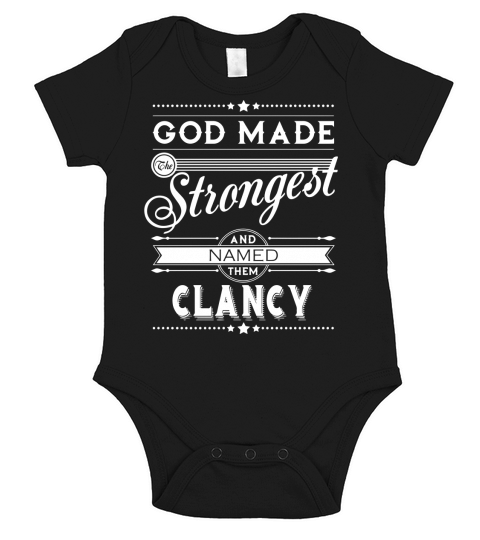 CLANCY shirt, CLANCY Family Name, CLANCY Funny Name Gifts T Shirt Short Sleeve Baby One-Piece