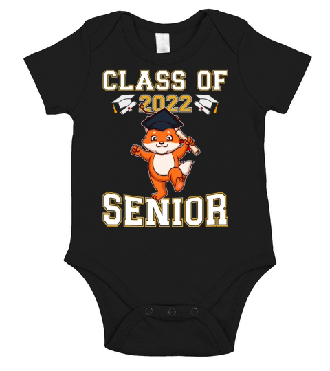 Class Of 2022 Senior Graduate Funny Graduation Short Sleeve Baby One-Piece