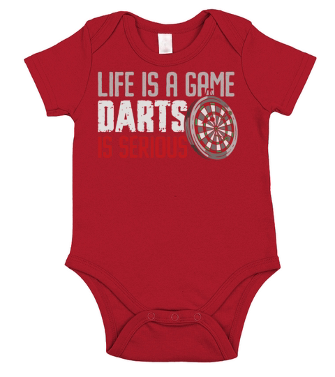 Darts Board Vintage Life Is A Game Short Sleeve Baby One-Piece