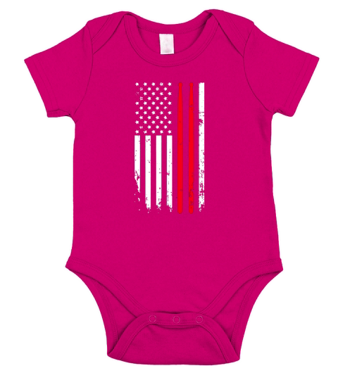 Drummer American Flag Pride drum Lover Gift T-Shirt Short Sleeve Baby One-Piece