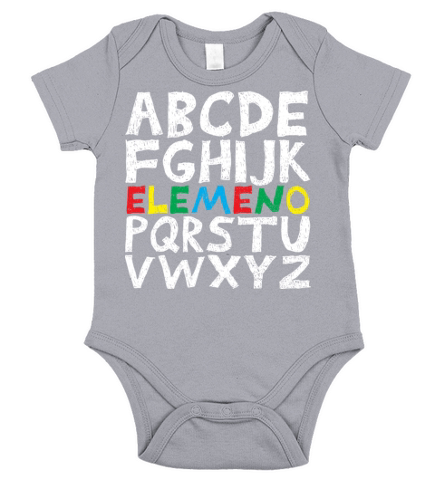 Elemeno Alphabet - Teacher Short Sleeve Baby One-Piece