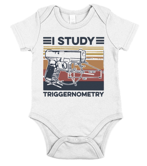 I study triggernometry vintage Short Sleeve Baby One-Piece