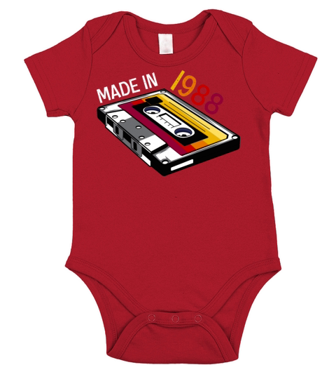 Made in 1988 Millenials Gift Short Sleeve Baby One-Piece