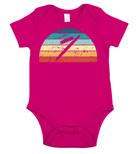 Retro Calligraphy Sunset Vintage Typography Short Sleeve Baby One-Piece