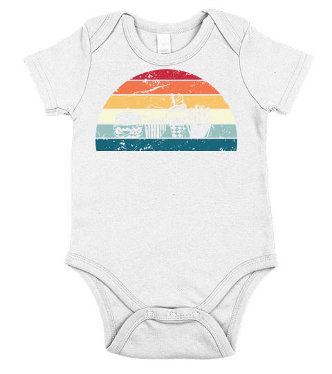 Retro Eating Sunset Vintage Foodie Sunrise Short Sleeve Baby One-Piece