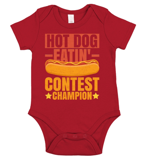 Sausage BBQ Hot Dog Quote for a Hotdog Eating Short Sleeve Baby One-Piece