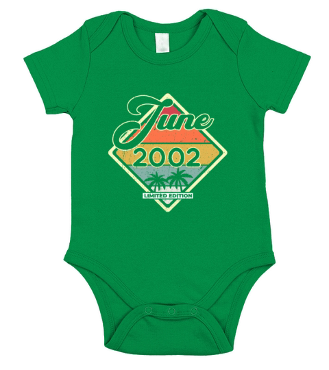 Vintage 20th Birthday June 2002 Sports Gift Short Sleeve Baby One-Piece